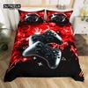 Video Game Controller King Size Comforter Cover Gamer Sleep Bedding Collection Twin Size Size For Boys Girls Teens Player Fine Microfiber Gaming