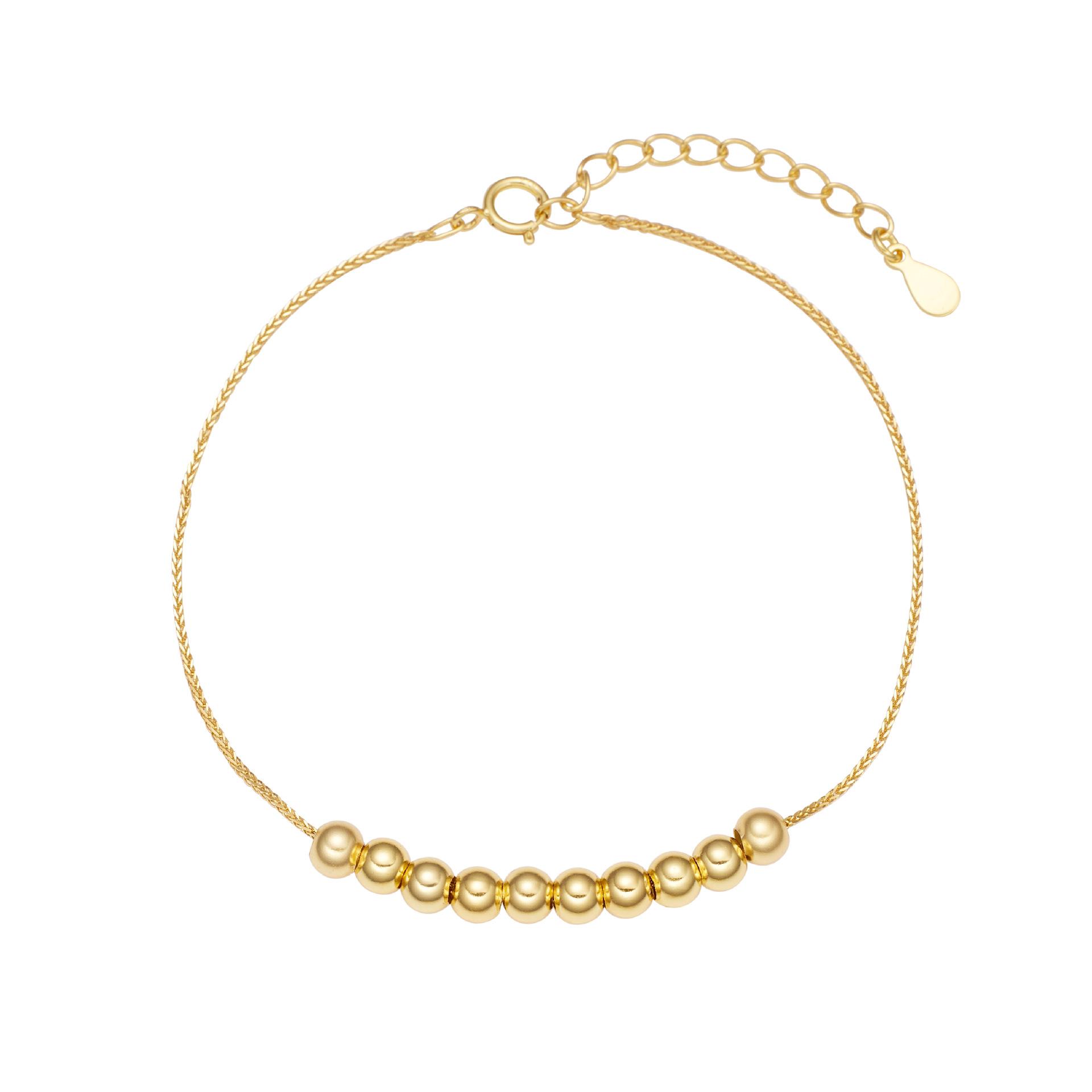 

925 Серебряный Идеальный Браслет Женский Guochao Винтажный Браслет-Цепочка Chopin Сохранение Цвета Посеребренные Золотые Ювелирные Изделия Мода 925 Silver