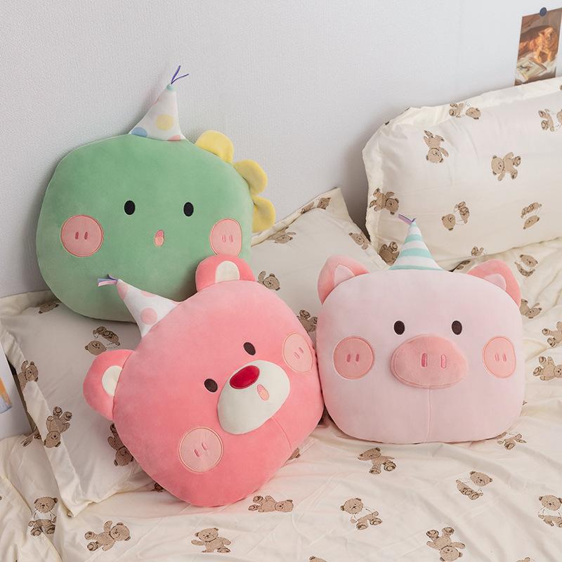 New Cute Animal Plush Toys Office Sofa Waist and Nap Pillow Car Air Conditioner Two-in-one