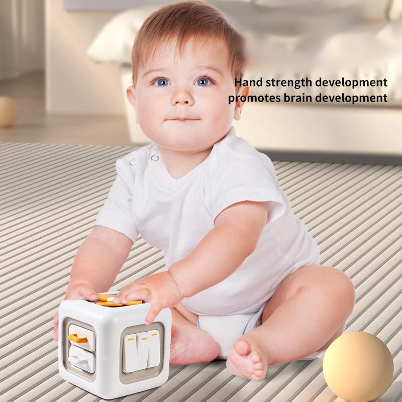 Caja ocupada de seis caras para niños cubo mgico juguete Montessori para educacin temprana Halloween Accin de Gracias Na