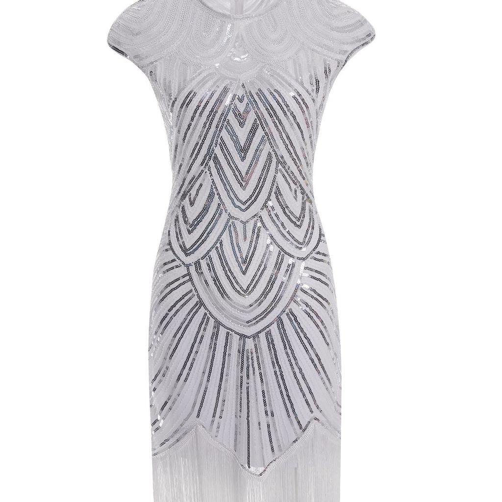 Popular Tassel Woven Sequin Dress 1920 Vintage European And American Movie Dress Dress