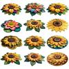 Floral Plush And Diatomaceous Earth Floor Mat 3D Flower Optical Illusion