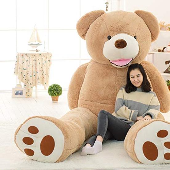 IKASA Extra Large Plush Bear Teddy Bear, Cute Bear, Animal, Large Stuffed Bear, Bear Wrap, Bear Body Pillow, Celebration, Fluffy Doll, Girl, Boy,