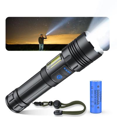 [Ultra vysoký jas XHP160LED] Svietidlo, výkonné, vojenské, najsilnejšie praktické svetlo, nabíjateľné, COB pracovné svetlo, IPX6 vodotesné, 7