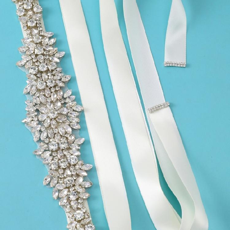 Shining Crystal Wedding Gowns Belt Ribbon Belt Perfect for Wedding Ceremonies and Bride Photoshooting Accessories