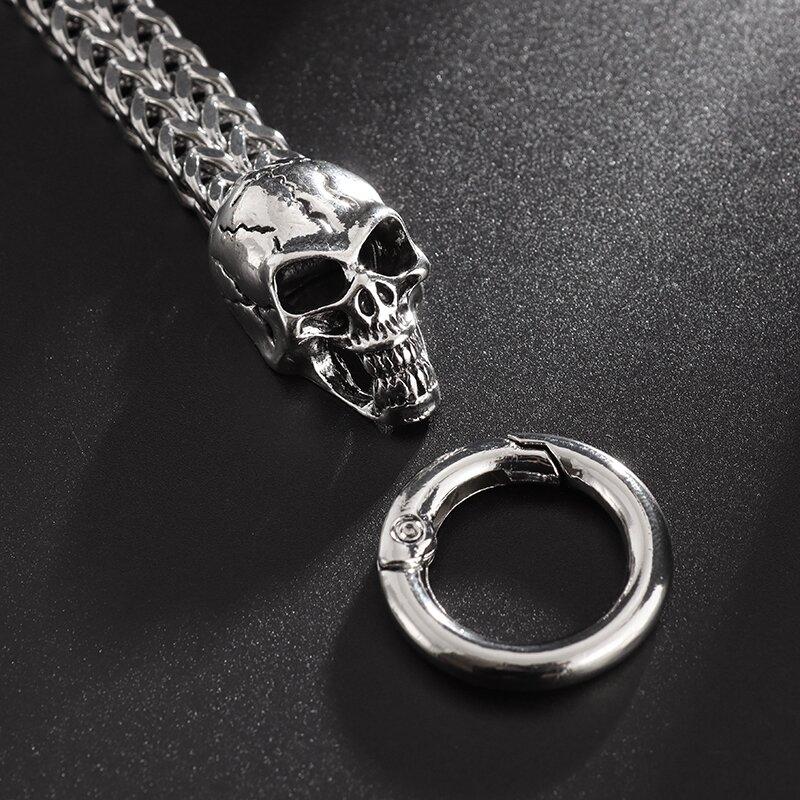 Classic Fashion Punk Stainless Steel Skull Bracelet Men\\\'s Charm Gothic Bracelet Jewelry Gift