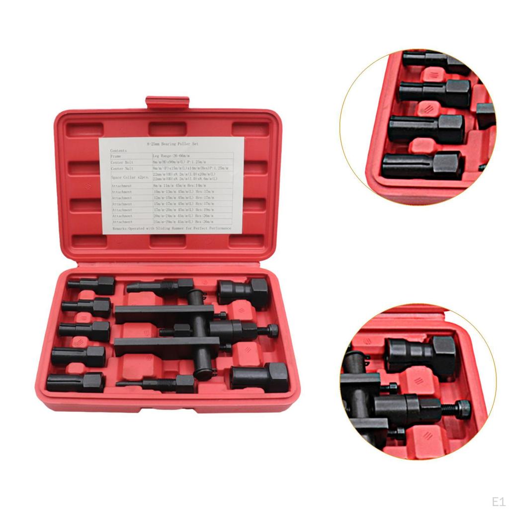 Motorcycle Bearing Puller Wheel Removal Tool Professional with Case Two Jaw 25mm-65mm for
