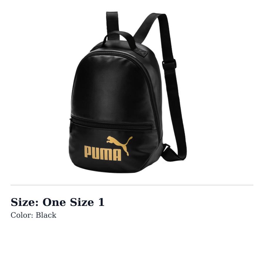 PUMA Polyester Backpack Regular Unisex Black 075952-01 One Size 1