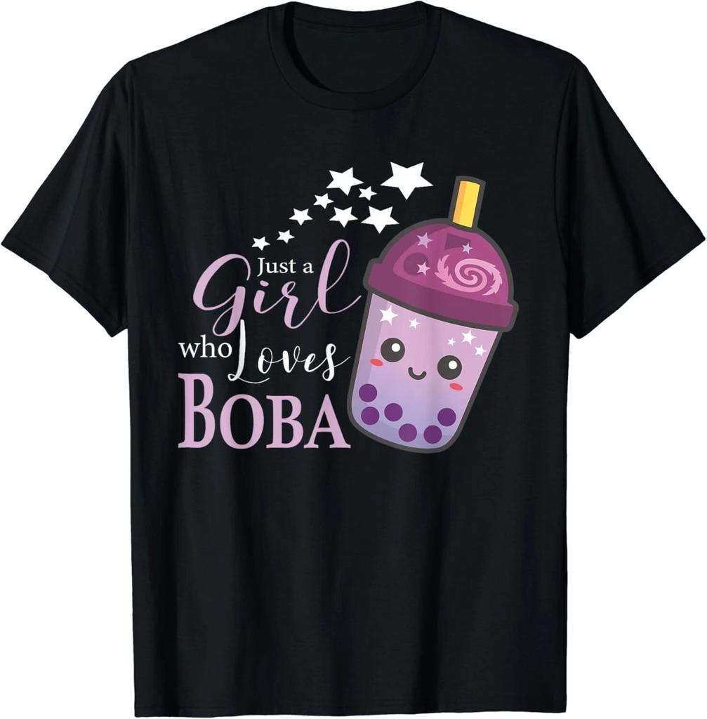 Just A Girl Who Loves Boba Tea Boba Milk Tea Bubble Tea Gift Unisex T-Shirt