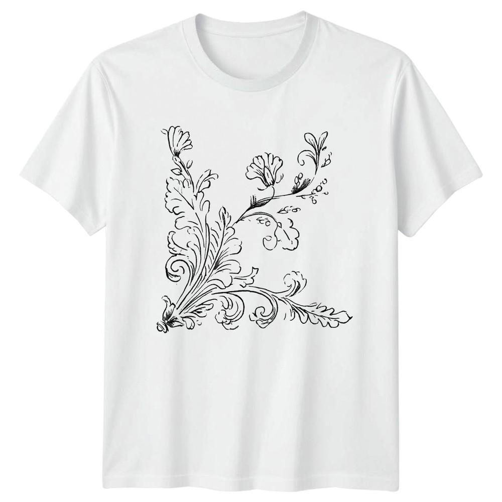 Elegant Botanical Acanthus Scroll TShirt OrnaUnisextal Design Floral Art S