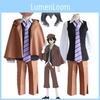Bungo Stray Dogs Ranpo Edogawa Costume Cosplay Uniforme de Détective avec Finition Exquise