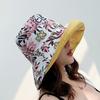 Double-Sided Floral Bucket Hat - Reversible Wide Brim Summer Sun Hat for Women Beach & Travel