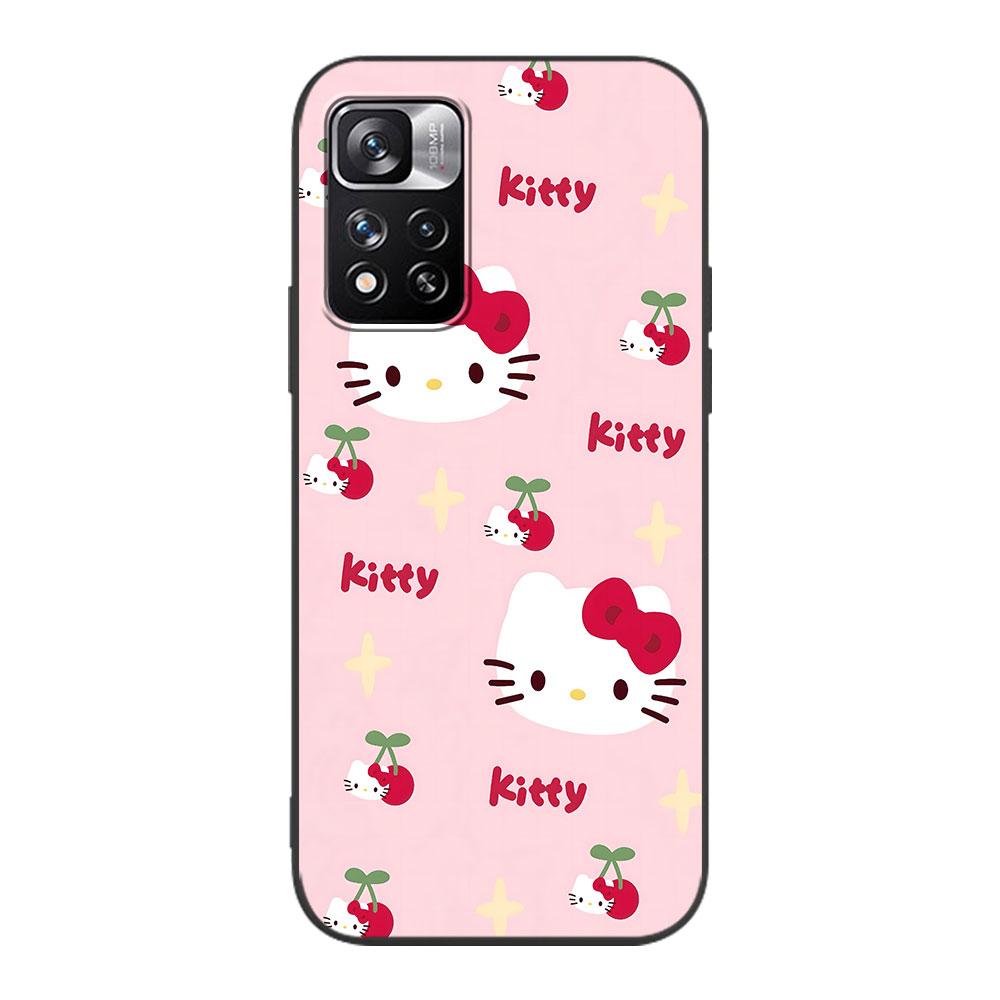 

Милый Чехол Hello Kitty KT Cat для Xiaomi Redmi 10A 10C 9C 12C 9A 9i 10 12 9 Prime 9T K40 Pro Черный Мягкий ТПУ Чехол для Мобильного Телефона Redmi K40 Pro