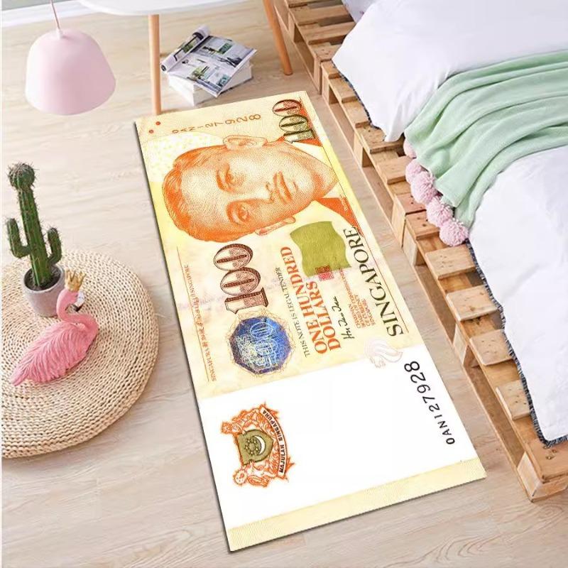 US Dollar Print Kitchen Mat - American Currency Design Carpet with Greenback Pattern for Home Living Room Bedroom Home Decor
