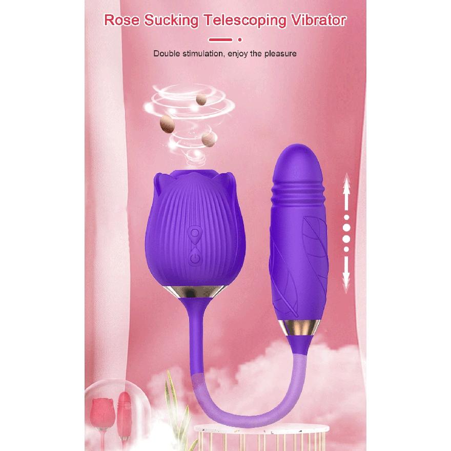 Powerful Rose Sucking Vibrator Female Clitoris Clit Sucker Vacuum Nipple Stimulator Love Egg Sexy Toys Goods for Women Adults