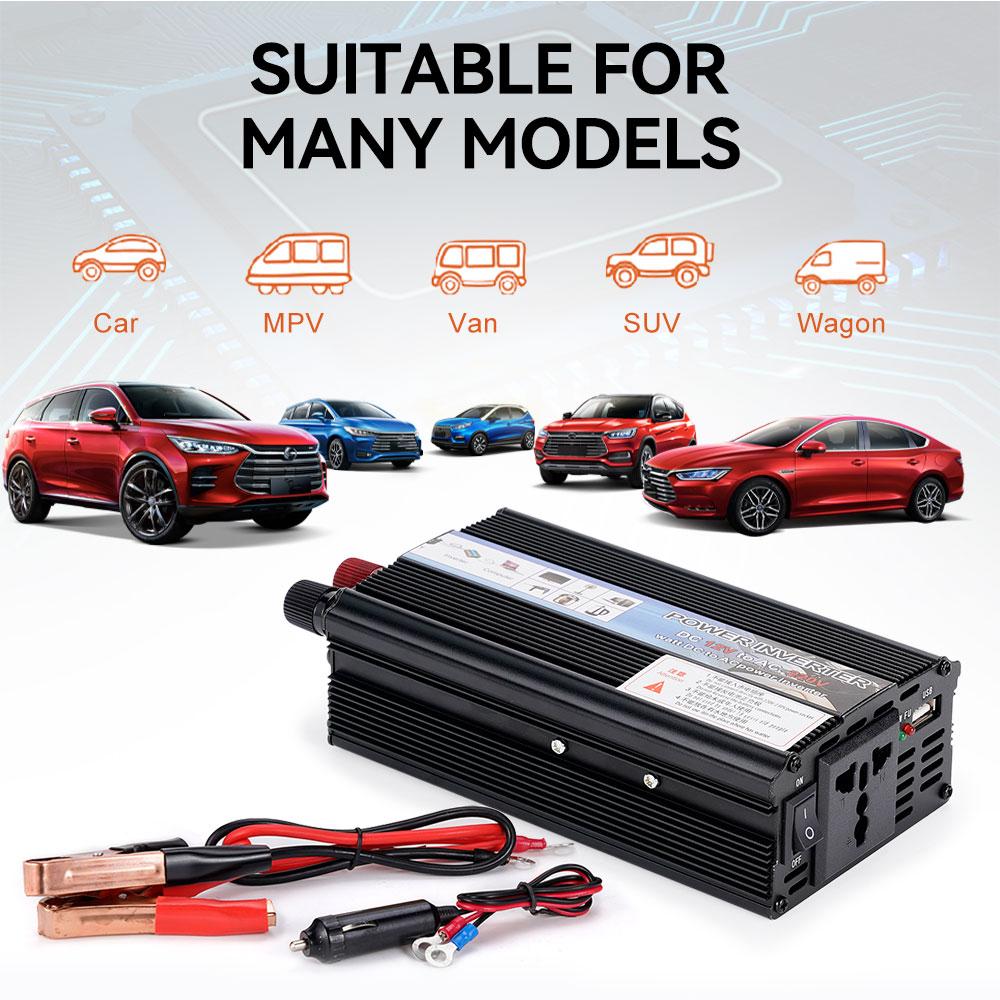 1000W Modified Sine Wave Power Inverter DC 12V To AC 220V Car Power USB Inverter Sine Wave Converter