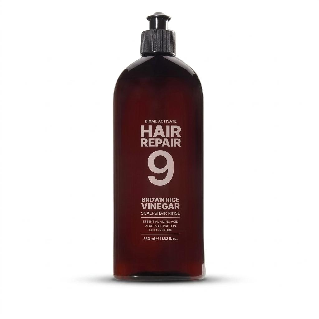 

Biome Activate Hair Repair 9 Brown Rice Vinegar Scalp & Hair Rinse - [KOREAN HAIR CARE] pH Balancing & Smoothing Treatment (350ml) 1 Bottle