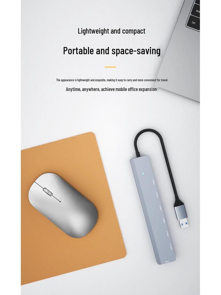 USB 3.0 Seven-Port Expansion Hub with DC Power Supply for Laptops, Keyboards, Mice, and USB Drives