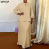 Elegant Outfits Women Long Sleeve Blouse and Skirts Casual Two Piece Suit Sets