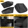 Fits 09-15 Honda Pilot Center Console Lid Rear Armrest Vinyl Cover Black 3pcs H