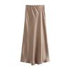 Spring New Arrival Fashion Style A- line High Waist Mid-Length Skirt Silk Satin Texture Midi Skirt Skirt 8338537