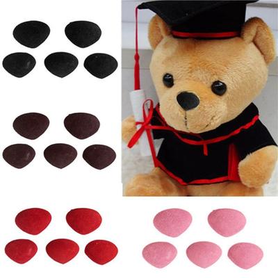 10pcs/bag Hot Craft Toys Plastic Triangle Nose Velvet Dolls Accessories Bear Buttons