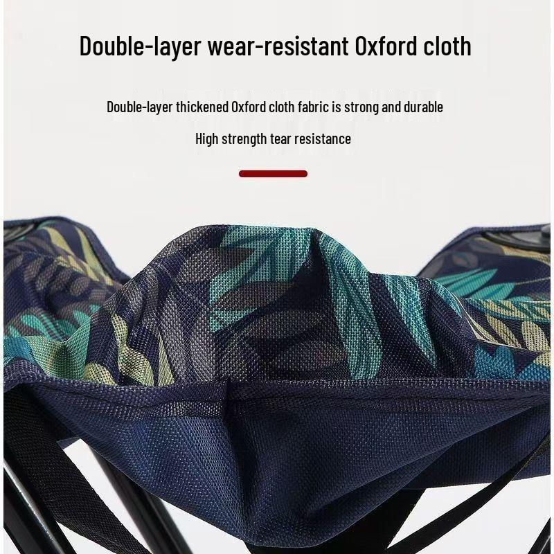 Large Folding Stool with Side Pocket - Extra Height, Portable for Outdoor Use