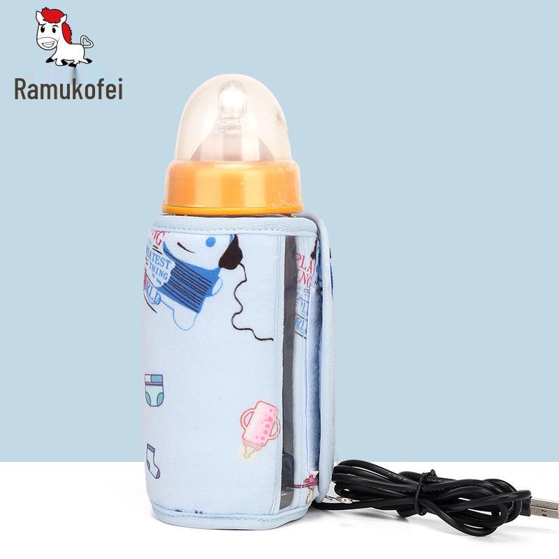 USB Heated Insulated Baby Bottle Warmer & Protective Sleeve for Outdoor and Car Use