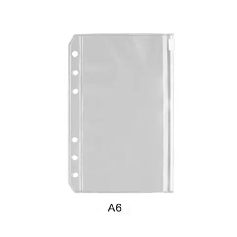 Transparent A5/A6/A7 Loose Leaf Page Pocket for Bill Bank Credit Cards Storage Notebook Decor Stickers Memo Pad Pocket