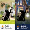 Solar Powered Garden Lights Black Cat Lantern, Stake Light, Waterproof Gnome Frog Retro Style Courtyard Decor Statue, Outdoor Lamp for Front