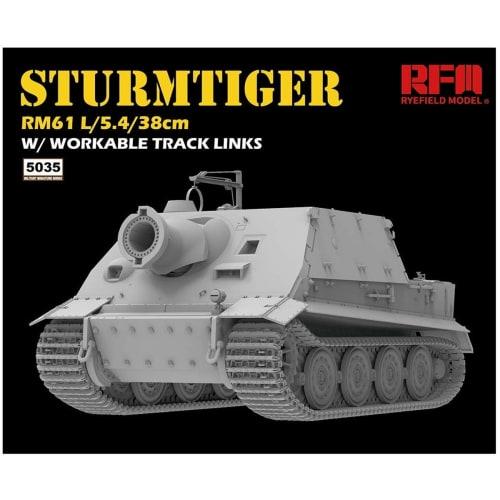 Ryefield Models 1/35 Scale German Sturmtiger with Connectable Assembly Tracks Plastic Model Kit RFM5035