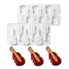 6 Holes Violin Silicone Dessert Mould Puddings Chocolate Mousse Mold Portable Cake Decorating Tool Kitchen Accessories