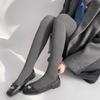 Women Vintage Slim Stockings Solid Color Thicken Ribbed Striped Pantyhose Tights