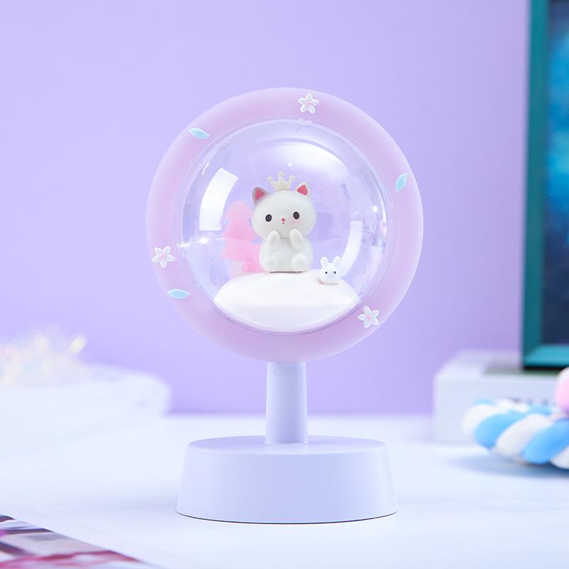 Student Desk USB Touch Night Light - Eye Protection, Cute Pet Design, Milk Star Light, Rechargeable Bedside Lamp