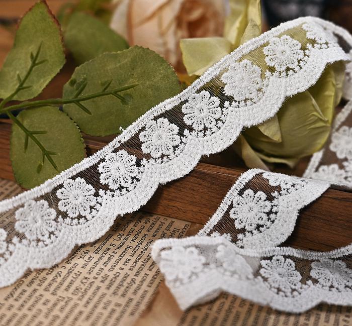 Exquis Passementerie Blanche Style Japonais-Coréen: Vêtements et Accessoires de Poupée en Fil de Coton, Ruban à Broderie en Maille pour Matériaux faits main