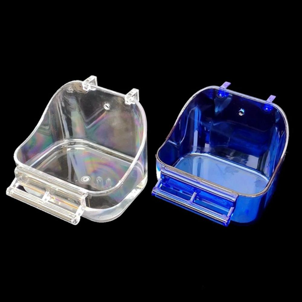 Závěsná sprcha pro mazlíčky Průhledná klecové příslušenství Ptačí koupel Klec Papouščí vana Koupací box Ptačí koupátko