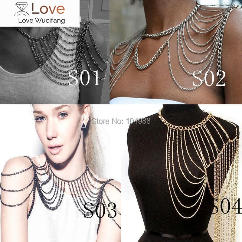 

Поступления Женская мода Цепи для тела Украшения на плечо Разные стили Цепи на плечо Украшения 3 цвета