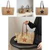 Chic Urban Simple Style Woven Tote Bag Vintage Fashion Summer 2024 Large Capacity