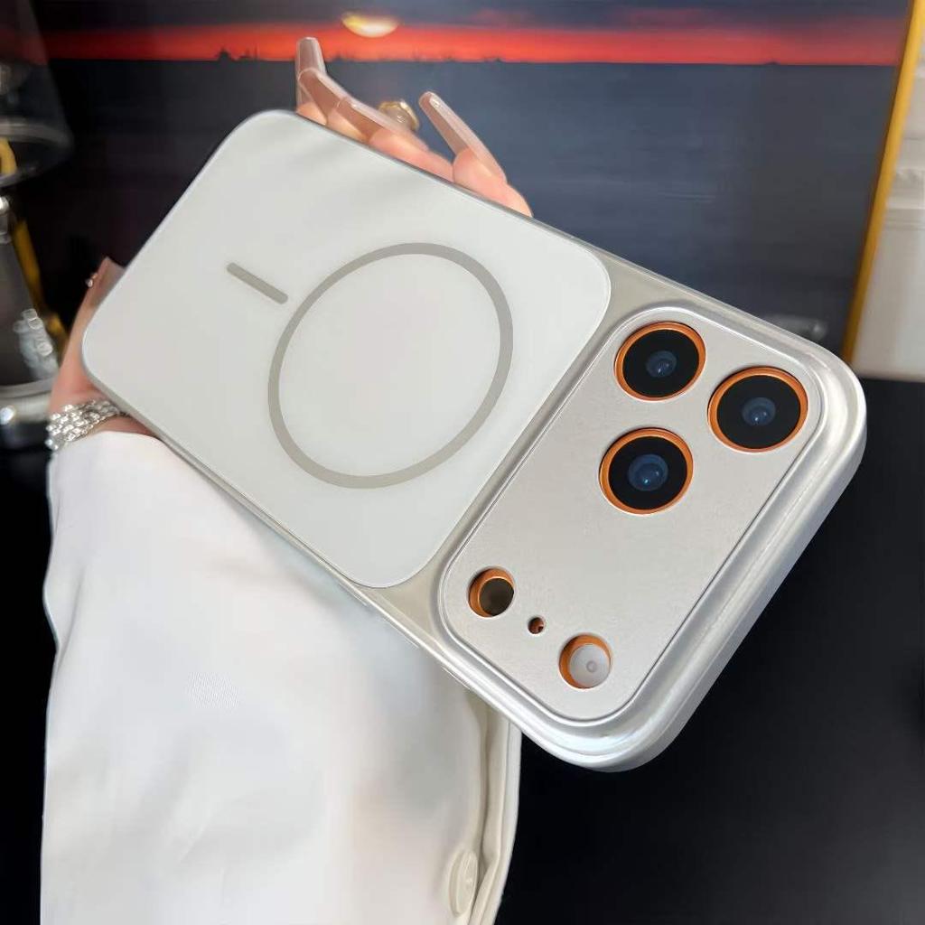 Orange Matte Magnetische Acryl Handyhülle für Apple 17 Pro - Sturzsicher und kompatibel mit den Modellen 13/14/16