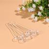 Long Handle Glass Spoons Clear Dessert Beautiful Glass Flatware Coffee Stirring Spoons Tea Spoons for Home Party Bar
