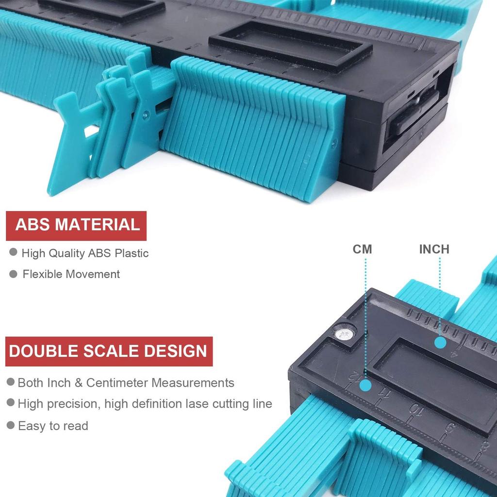 Relitec Contour Gauge Duplicators, Simple Shape Contour Gauge Duplication, Instant Template For Curved and Odd Shapes, Easy Master Outline Gauge Tool