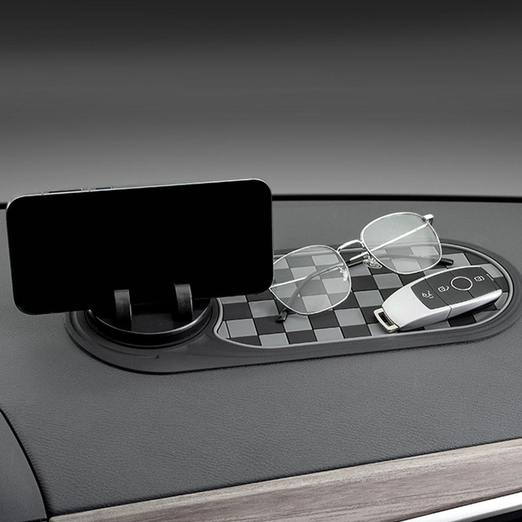 Car Phone Holder Anti-slip Pad Multifunction Car Anti-Slip Mat Phone Stand With Parking Number Organizer For Car Dashboard