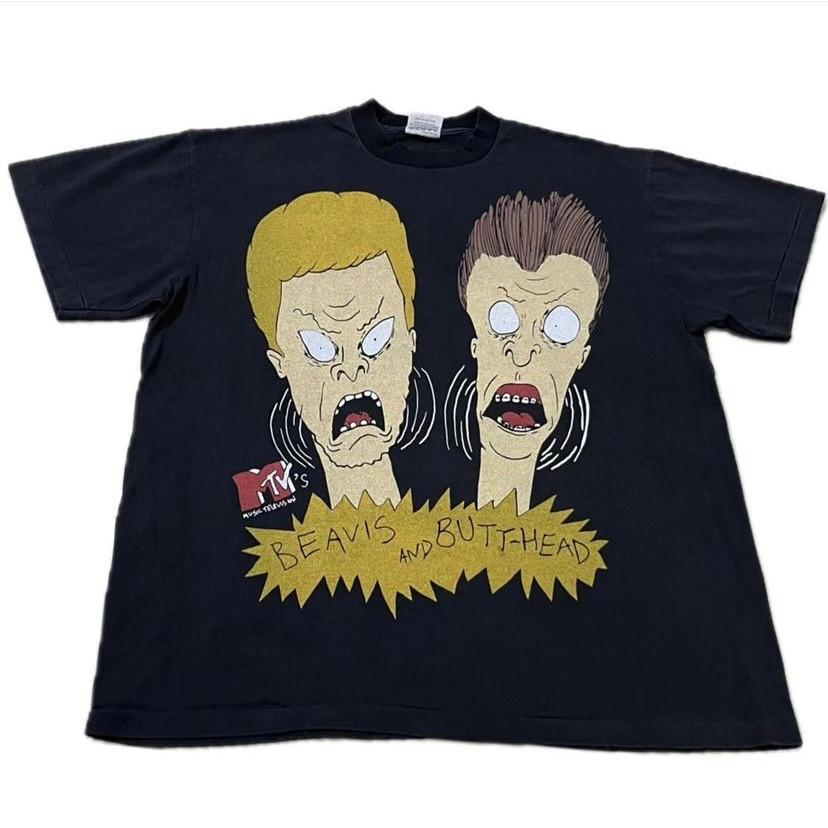 VTG 1993 Beavis & Butthead XL MTV Stanley Desantis Single Stitch T-Shirt BOOTLEG
