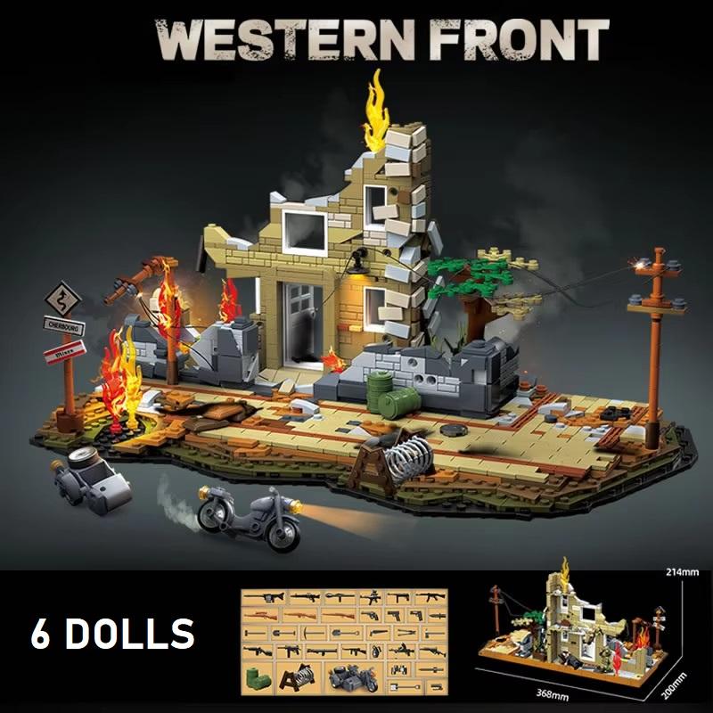 High-Quality 1145Pcs High-Quality Ww2 High-Quality Western High-Quality Front Urban area High-Quality Campaign High-Quality Scene High-Quality NO.100280