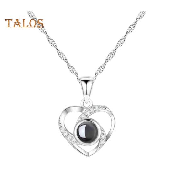 Picture Necklace Personalized Photo Projection Necklace Memorial Valentine's Day Birthday Gifts for Wife Girlfriend