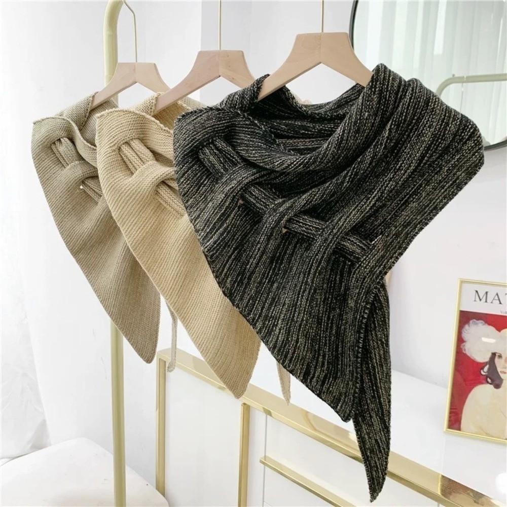 Multi-functional Knitted Triangular Scarf Soft Headscarf New Shawl  Autumn and Winter