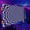 Awakening Chakra Yoga Actions Fluorescent Uv Tapestry Halloween Home Party Atmosphere Fluorescent Uv Tapestry