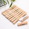 Pack of 20 Natural Bamboos Clothespins Bamboos Clip With Rustproof Spring for Laundry Craft Home Organization