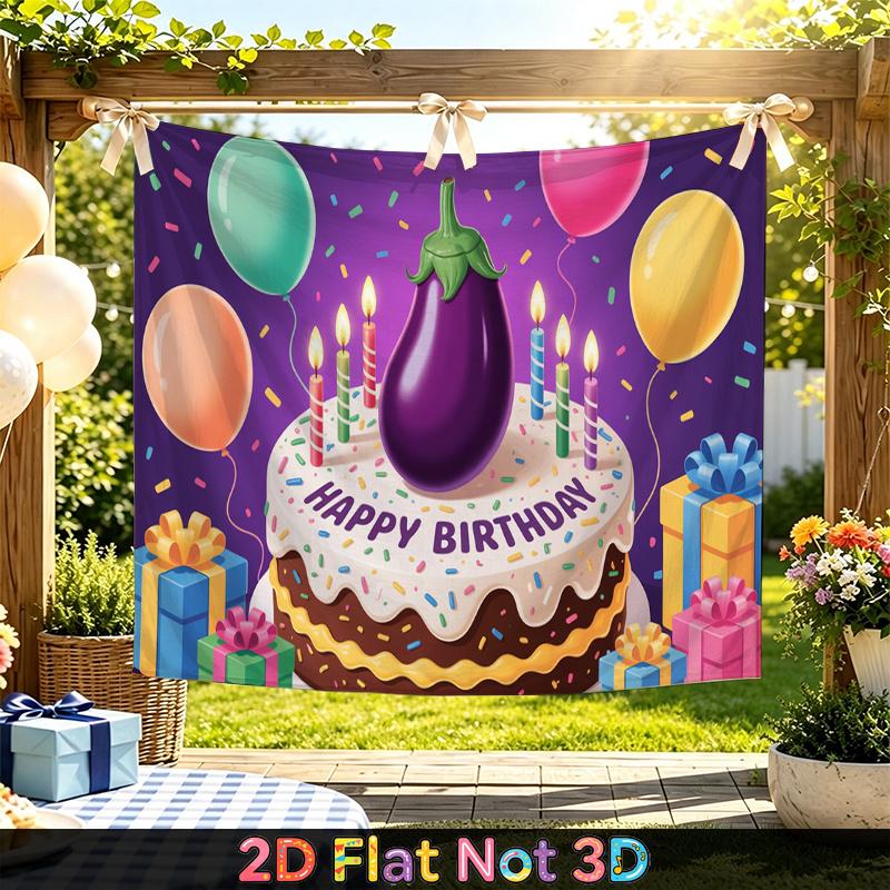 Party Backdrop Birthday Purple Photo Booth Background Front Door Decor