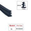 1/3/5/10M Door And Window Sealing Strip Aluminum Windproof Alloy Fixed Glass Gap Three T Type Fill The Card Slot Rubber Strips